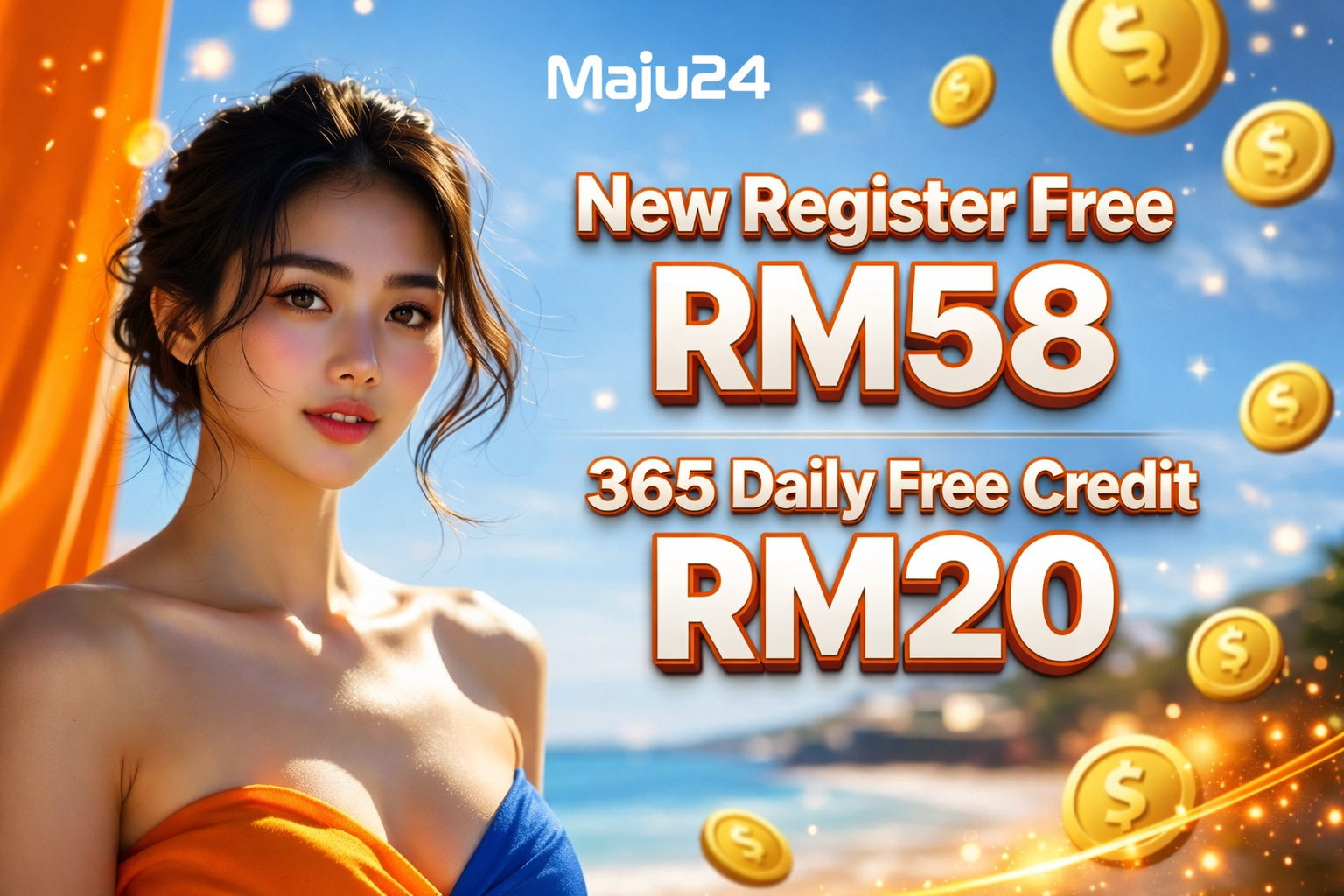 MAJU24 new register free RM58 Malaysia